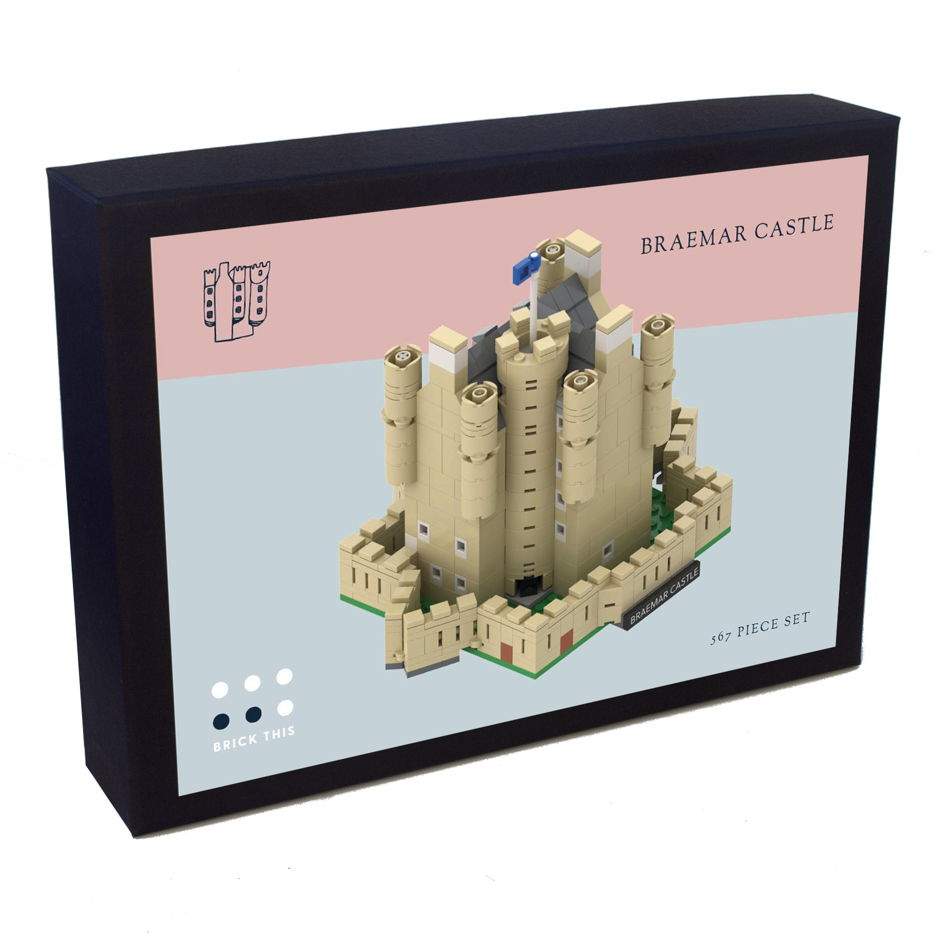 Custom LEGO kit of Braemar Castle, Scotland